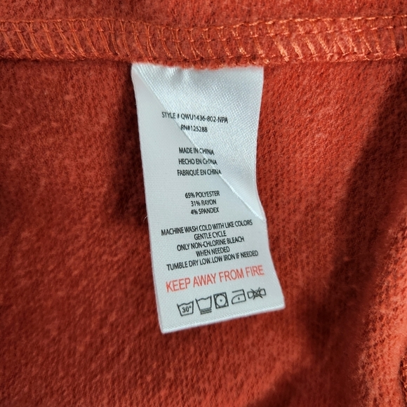 Rae Dunn Womens Burnt Orange Pumpkin Love Crewneck Sweatshirt-Size L - Picture 8 of 8